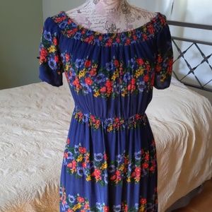 Old Navy blue off shoulder dress